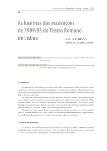 As lucernas das escavações de 1989/93 do Teatro Romano de Lisboa