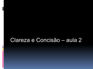 Clareza e Concisão - Rogério Faria Vieira