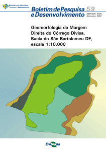 Goemorfologia da Margem Direita do Córrego Divisa, Bacia do São