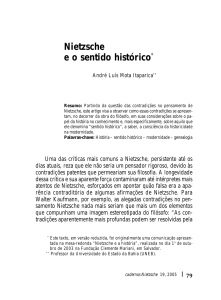 Nietzsche e o sentido histórico