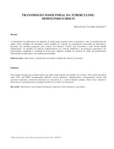 TRANSMISSÃO NOSOCOMIAL DA TUBERCULOSE: DIMINUINDO