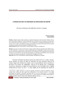 o desejo-‐de-‐ser e os impasses da ontologia de sartre
