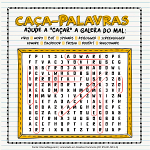 caça-palavras - Internet Segura