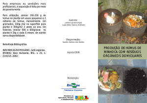 produção de húmus de minhoca com resíduos - Infoteca-e