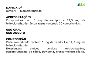 NAPRIX D® ramipril + hidroclorotiazida APRESENTAÇÕES