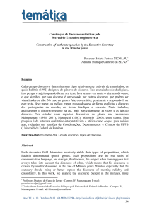 Construção de discursos autênticos pelo Secretário Executivo no