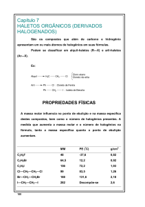 Capítulo 7 HALETOS ORGÂNICOS (DERIVADOS HALOGENADOS)