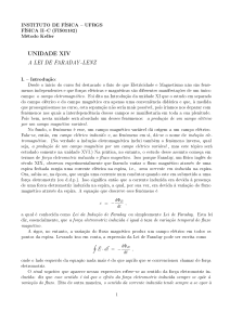 A Lei de Faraday - Instituto de Física