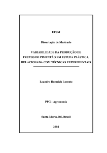 VARIABILIDADE DA PRODUÇÃO DE FRUTOS DE PIMENTÃO EM