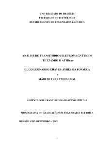 ANÁLISE DE TRANSITÓRIOS ELETROMAGNÉTICOS - GSEP