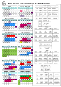 Calendário Ensino Fundamental