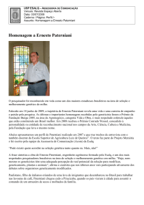 Homenagem a Ernesto Paterniani - Esalq