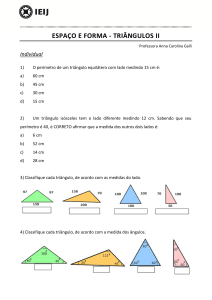 Classificação de triângulos II