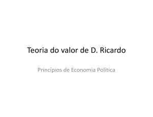 Teoria do valor de D. Ricardo - Instituto de Economia