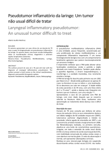 Pseudotumor inflamatório da laringe: Um tumor não usual difícil de