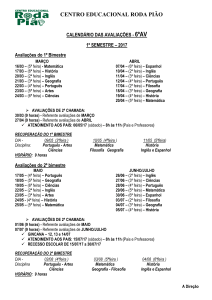 Calendário 1º semestre 2017 6AV