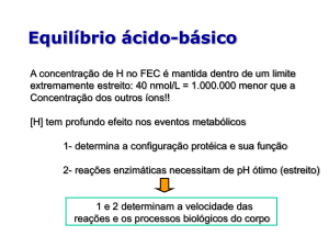 Desequilíbrio hidro-eletrolitico e ácido básico