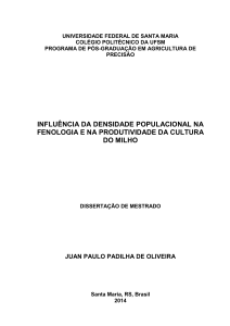 Influência da Densidade Populacional na Fenologia e