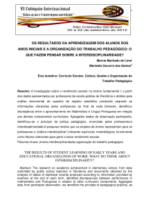 os resultados da aprendizagem dos alunos dos anos iniciais e a