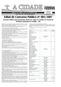 Edital de Concurso Público nº 001/2007