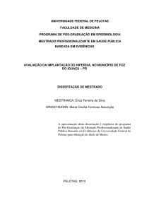 universidade federal de pelotas faculdade de - epidemio