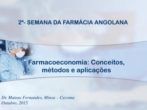 Farmacoeconomia - Ordem dos Farmacêuticos de Angola