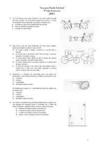 Física para Desenho Industrial 3ª lista de exercícios 2008.1