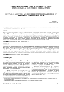 conhecimentos sobre aids e alterações nas ações profissionais das