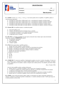 2° Disciplina: Data da prova