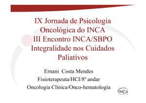 IX Jornada de Psicologia Oncológica do INCA III Encontro