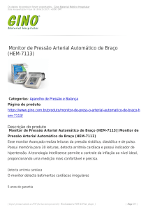 Monitor de Pressão Arterial Automático de Braço (HEM-7113)