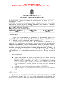 PARECER HOMOLOGADO Portaria n° 919