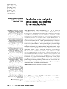 |Estudo do uso de analgésico por crianças e adolescentes de uma