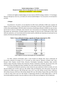 1 Boletim Epidemiológico n° 37/2016 Situação da dengue, febre do