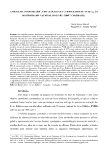 erros em livros didáticos de geografia e os processos de avaliação