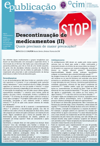 CIM e-Publicações - Descontinuação de medicamentos (II)