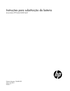 Instruções para substituição da bateria de servidores HP ProLiant