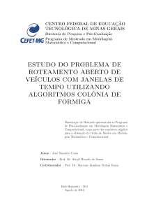 estudo do problema de roteamento aberto de - DECOM-UFOP