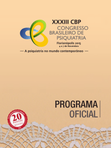 Programa Oficial – XXXIII CBP - XXXV Congresso Brasileiro de