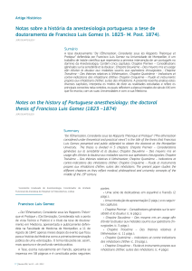 Notes on the history of Portuguese anesthesiology: the doctoral