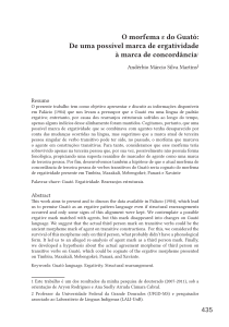 O morfema ɛ do Guató: De uma possível marca de ergatividade à