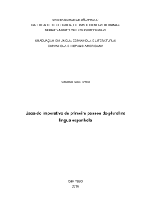 Usos do imperativo da primeira pessoa do plural na língua espanhola