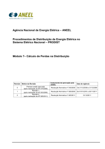 Agência Nacional de Energia Elétrica – ANEEL Procedimentos de