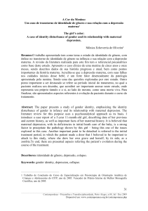 Um caso de transtorno de identidade de gênero e sua relação com