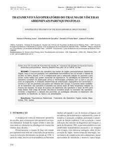 tratamento não operatório do trauma de vísceras abdominais