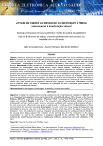 Jornada de trabalho do profissional de Enfermagem e fatores