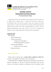 Imunidade e infecção. Imunopatologia das doenças infecciosas—II