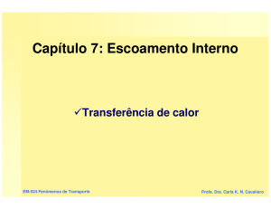 Capítulo 7: Escoamento Interno