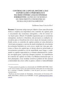 controle de capitais, dinâmica das exportações e performance