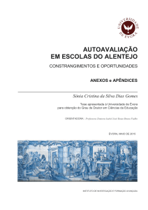 AUTOAVALIAÇÃO EM ESCOLAS DO ALENTEJO